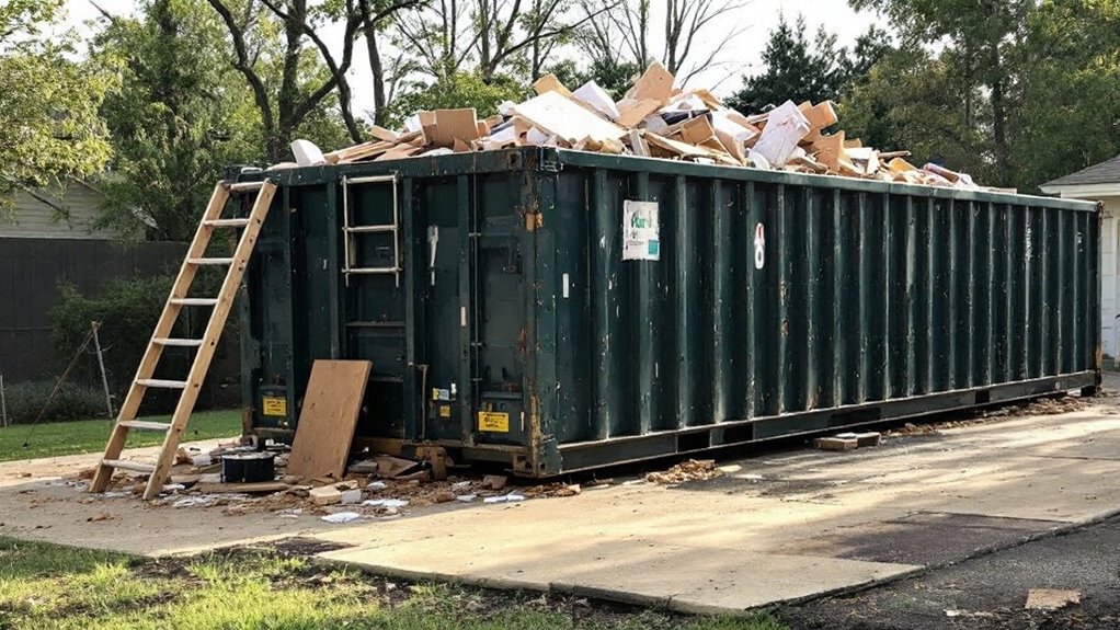 construction dumpster size specifications