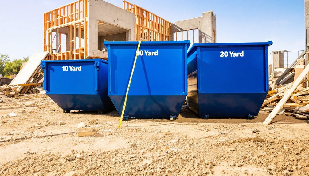 dumpster size construction site needs assessment