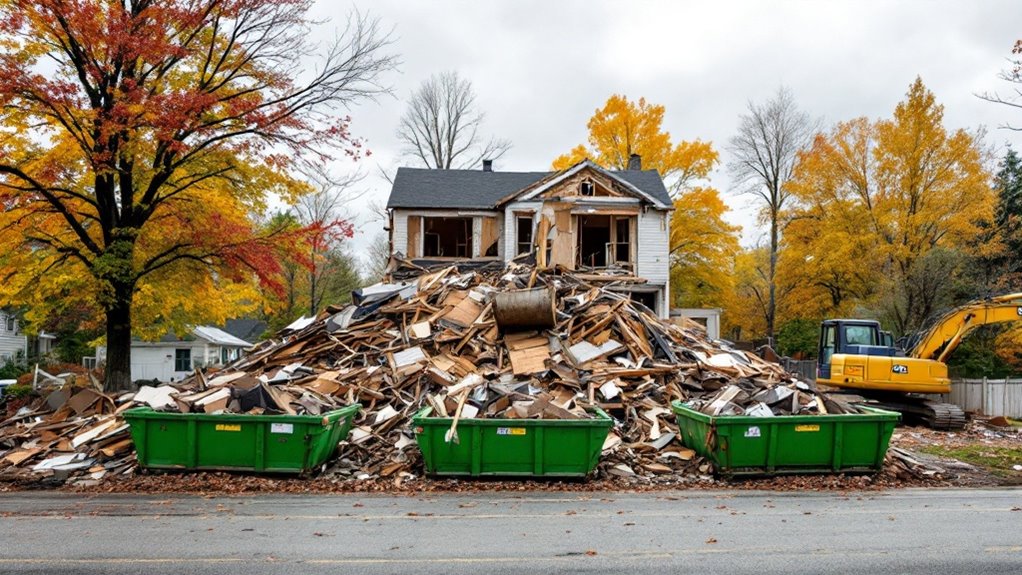 house demolition dumpster requirement estimate