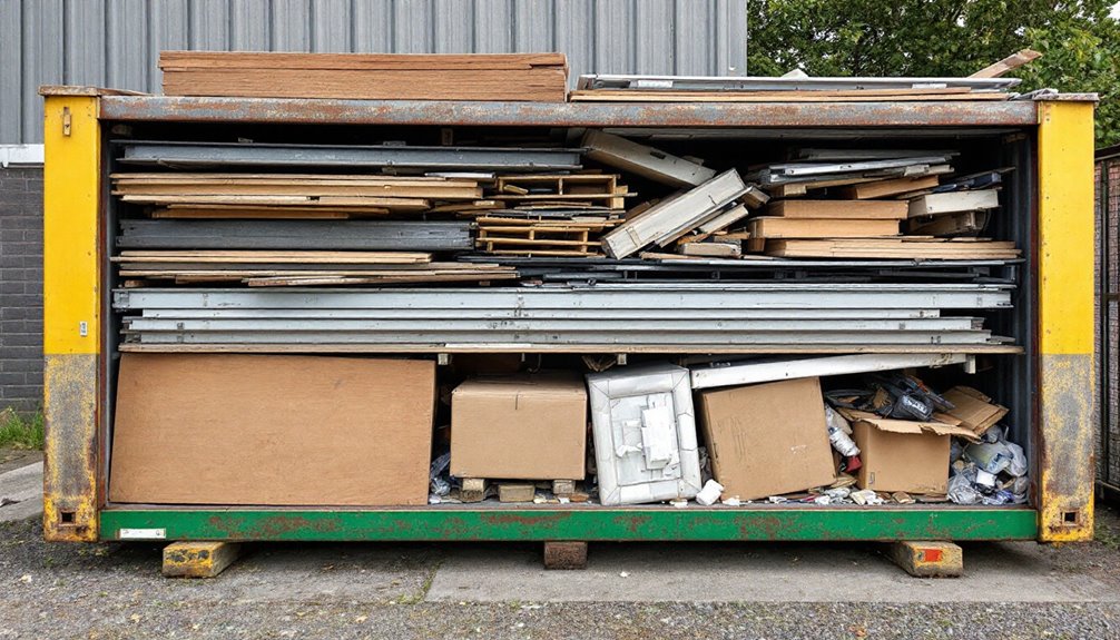 properly load thirty yard dumpster