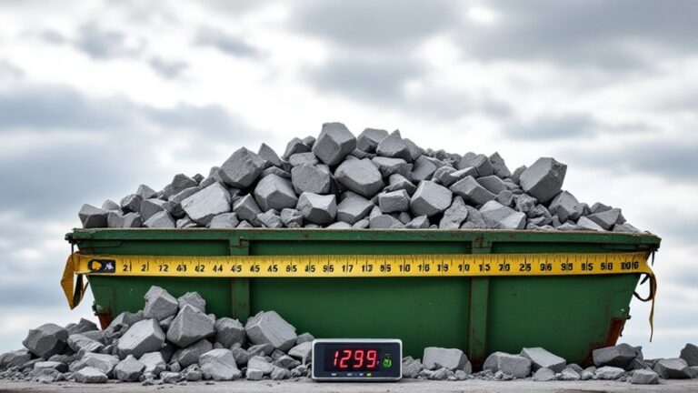 weight limits for concrete dumpsters